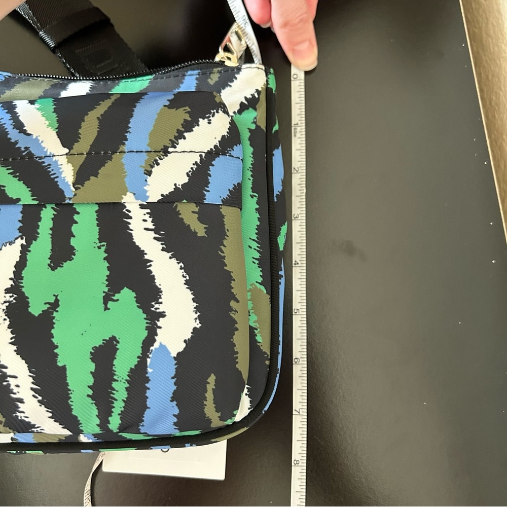 Diane Von Furstenberg Green Blue Black Patterned Crossbody Bag - Picture 14 of 15